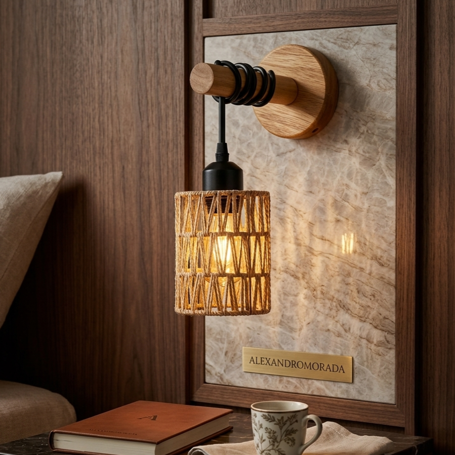 Rustin | Rustic Wooden Wall Light