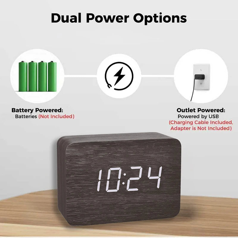 Mori | Wooden Digital Alarm Clock