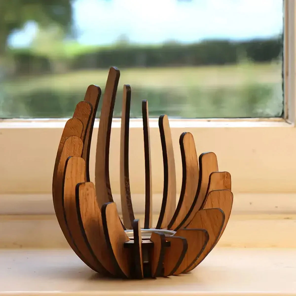 Lotus | Wooden Tea Light Holder