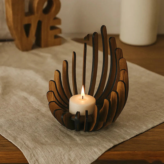 Lotus | Wooden Tea Light Holder