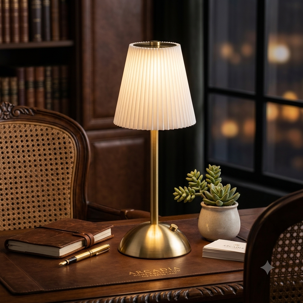Liora | Portable Pleated Table Lamp